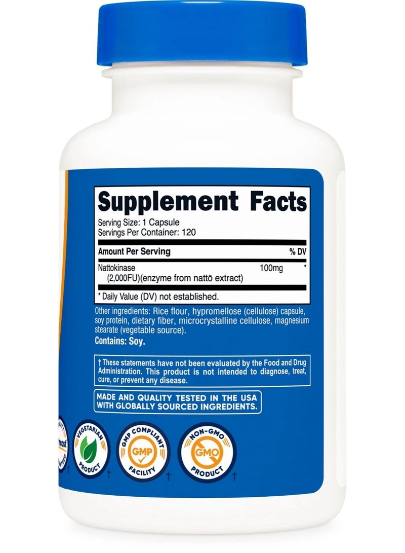 Nutricost, Nattokinase, 100 mg (2,000 FU), 120 Capsules - Image 5